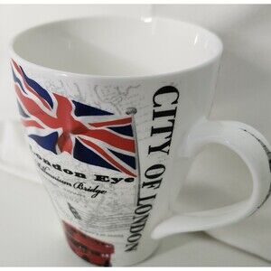 Union Jack London Sights Coffee Mug Designed In England